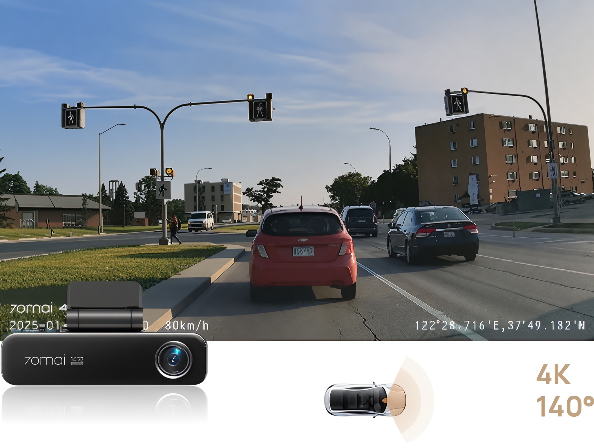 70mai dash cam m800 palubní kamera kvalita přední kamery evtech_cz 1